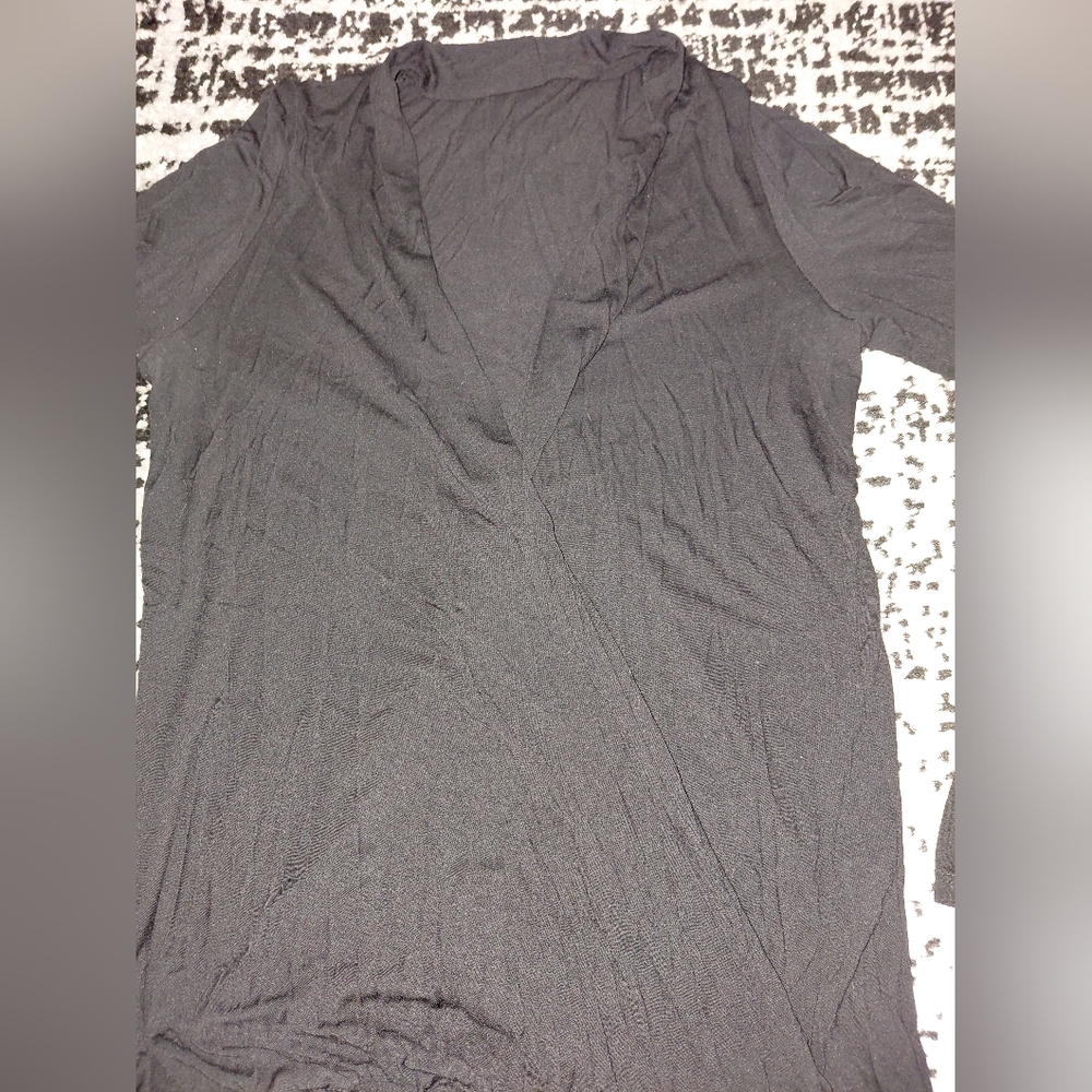 EUC Lanston Black Surplice Drape Top - Size Small! - Picture 7 of 12